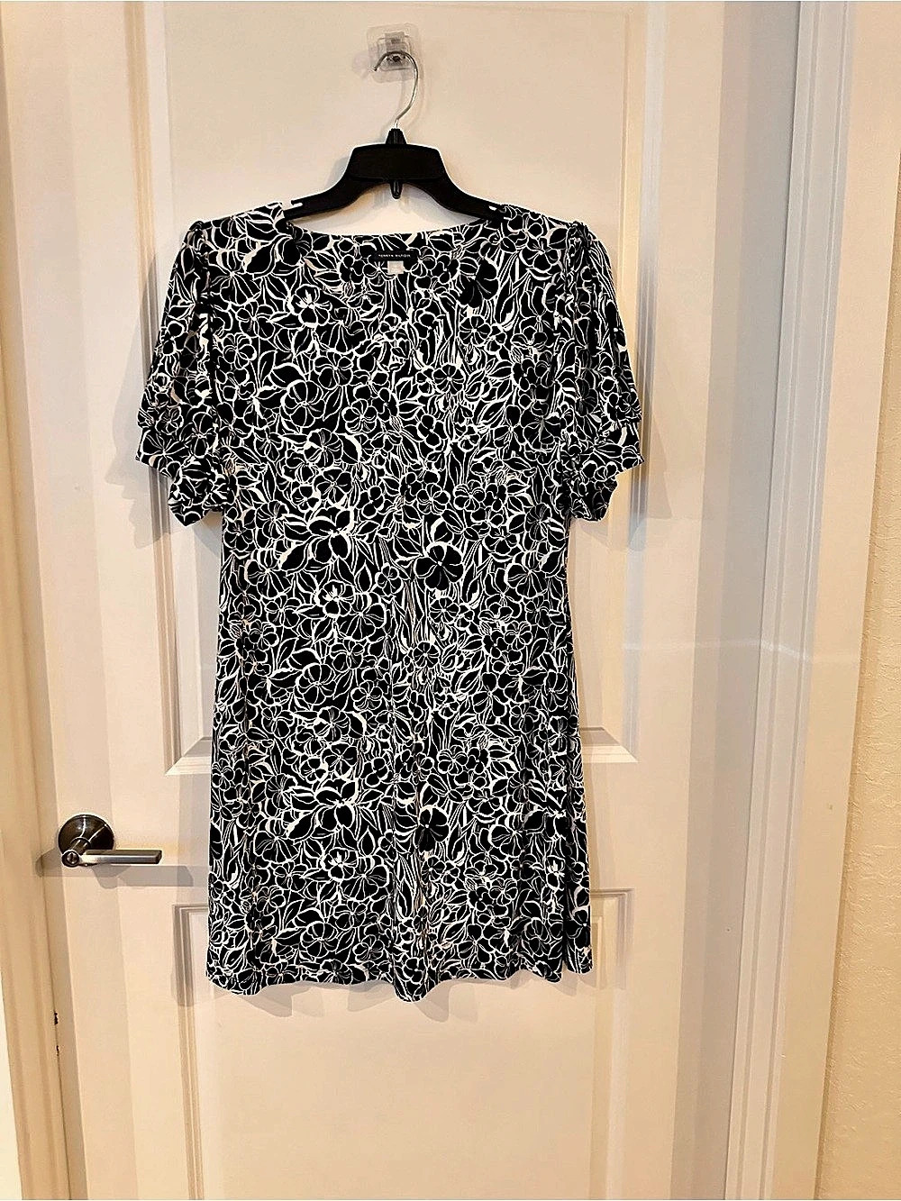 Tommy Hilfiger Floral Mini Dress in Black & White Size 16